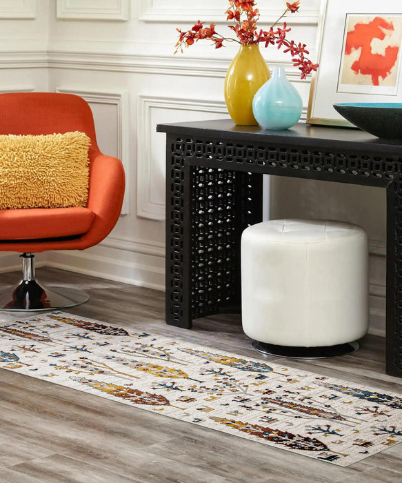 Pine Ivory Machine Washable Area Rug - 2'6\" x 8'0\"
