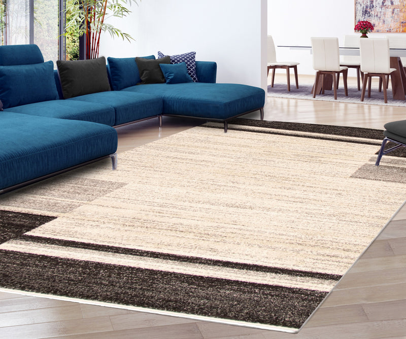 Aya Ivory-Taupe Area Rug - 3'11\" x 5'3\"