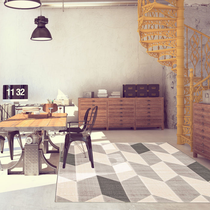 Zima Grey 5'3\" x 7'7\" Area Rug