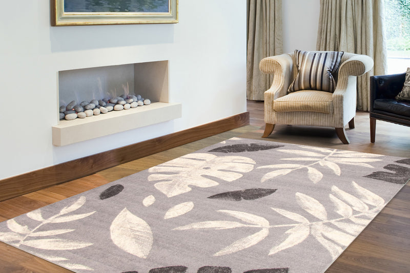 Palta Silver-Anthracite Area Rug - 3'11\" x 5'7\"