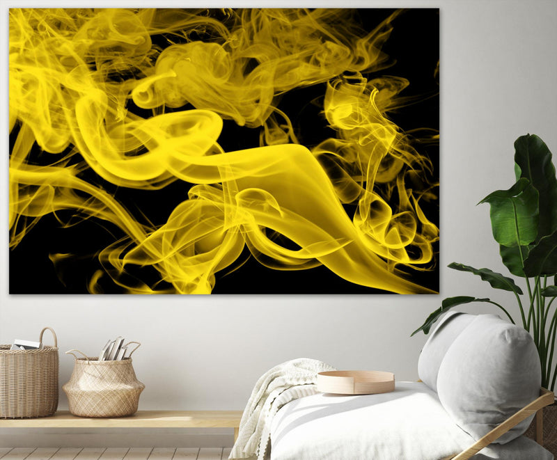 \"Yellow Smoke\" Giant Art 84x54 Wall Art