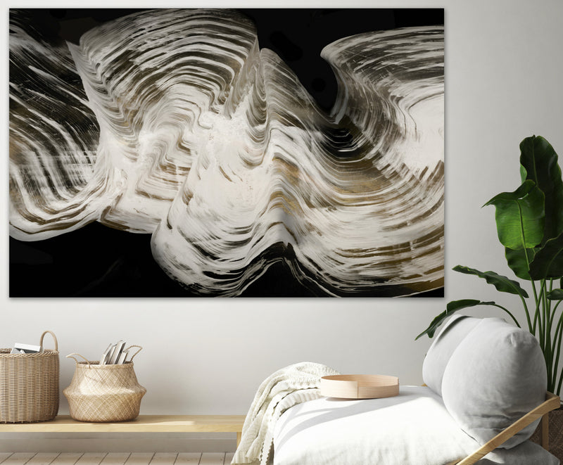 \"White Strokes\" Giant Art 84x54 Wall Art