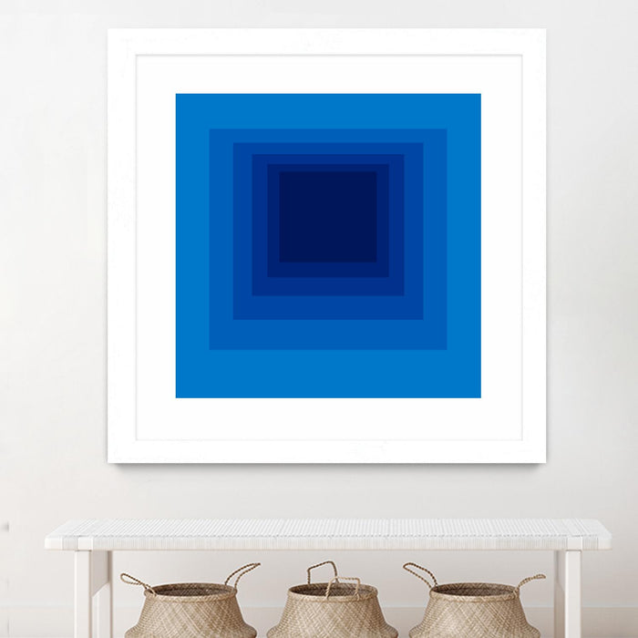 \"After Josef B\" Matted and Framed White 30x30 Wall Art