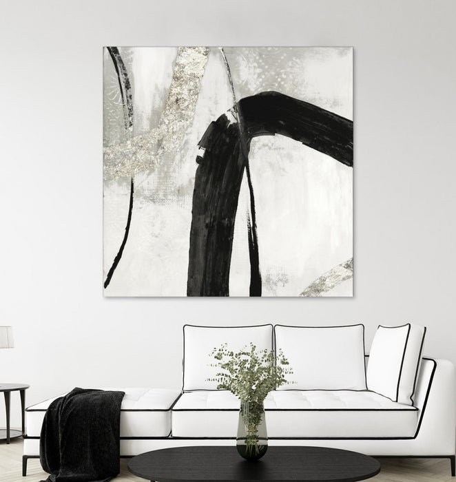 \"Black Ink Ii\" Giant Art 54x54 Wall Art