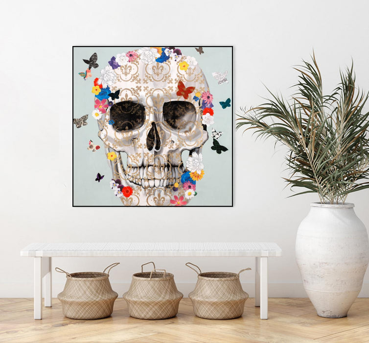 \"Party Favor\" Canvas Framed Black 20x20 Wall Art