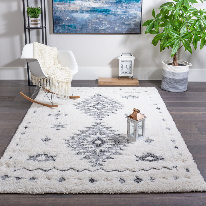Lola Diamond Grey 3x5 Area Rug