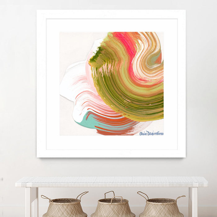 \"Night On The Town\" Matted and Framed White 30x30 Wall Art