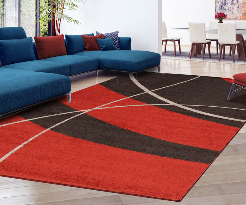 Carson Red Area Rug - 7'10\" x 10'2\"
