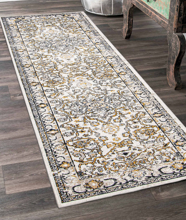 Legacy Ivory Machine Washable Area Rug - 2'6\" x 8'0\"