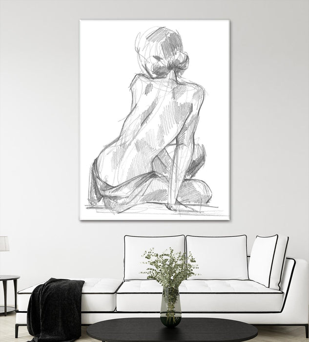 \"Sitting Pose Ii\" Giant Art 72x54 Wall Art