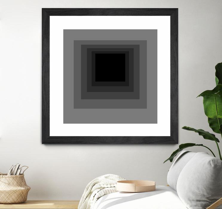 \"After Josef A\" Matted and Framed Black 30x30 Wall Art