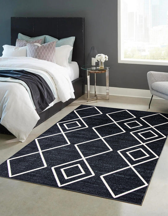 Kenza Blue Machine Washable Area Rug - 8'0\" x 10'0\"