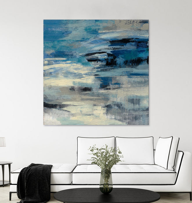 \"Indigo Wave\" Giant Art 72x72 Wall Art