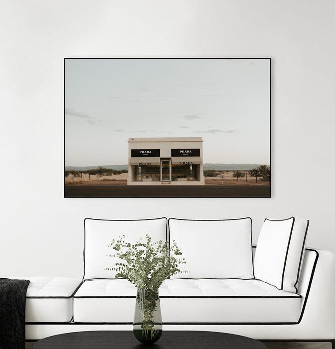 \"Marfa\" Canvas Framed Black 36x24 Wall Art