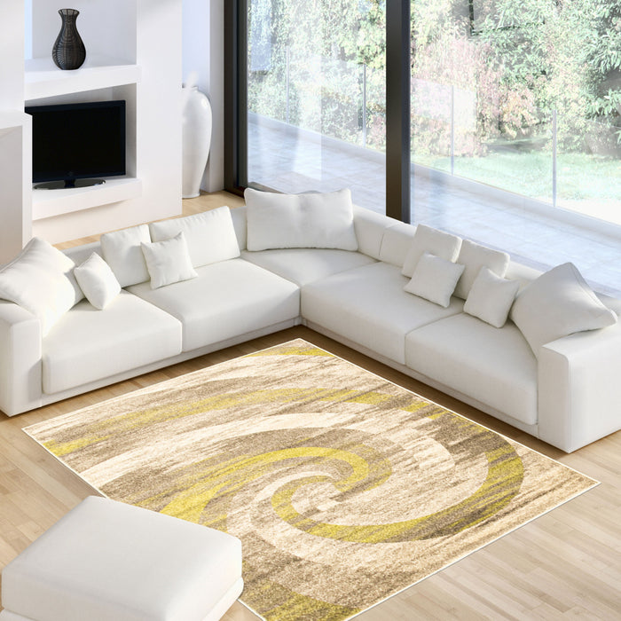 Korra Ivory / Green 3'11\" x 5'7\" Area Rug
