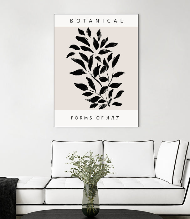 \"Forms Of Art\" Canvas Framed Black 30x40 Wall Art