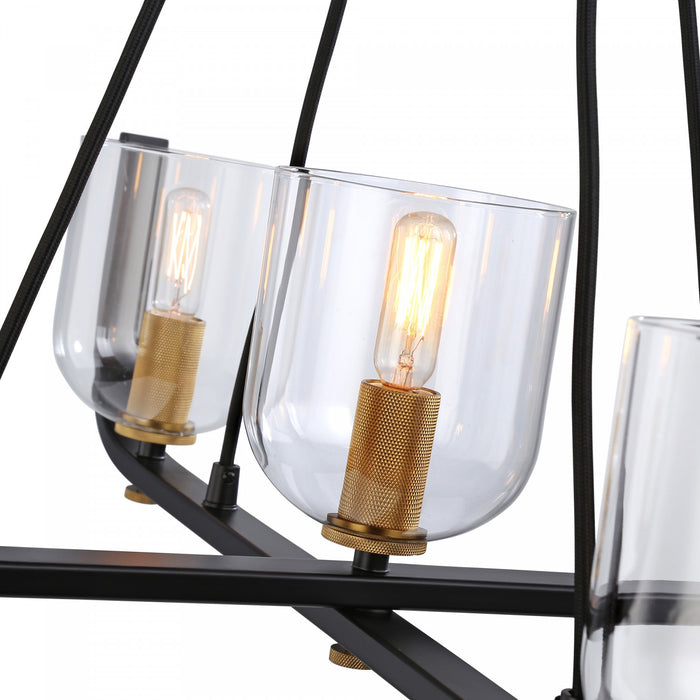 Cheshire Black & Brass 5-Light Chandelier