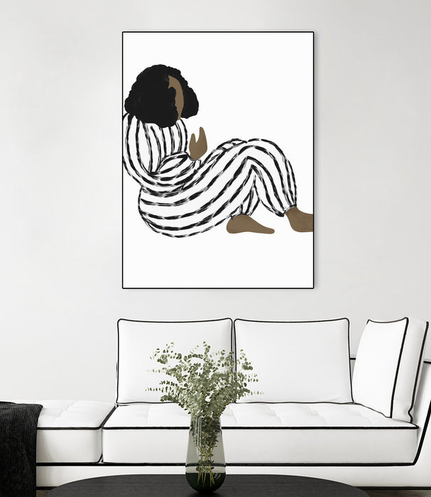 \"Form Vi\" Canvas Framed Black 24x32 Wall Art
