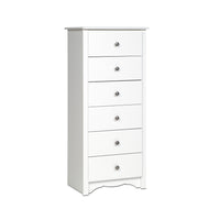 Monterey Tall 6-Drawer Chest - White