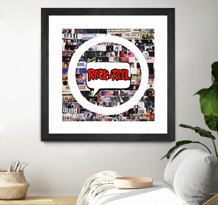 \"Its Here To Stay\" Matted and Framed Black 36x36 Wall Art