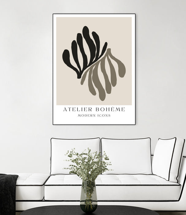 \"Atelier Bohème No.1\" Canvas Framed Black 30x40 Wall Art
