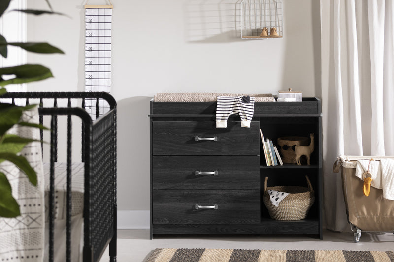 Tassio Wide Changing Table - Grey Oak
