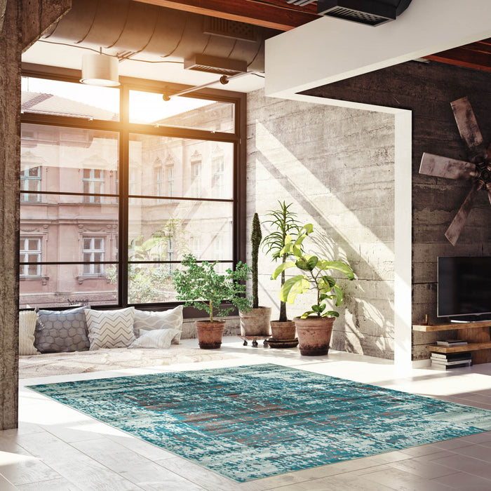 Mariam Aqua 5'3\" x 7'7\" Area Rug