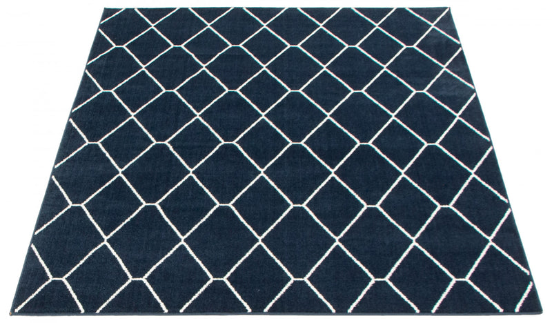 August Navy-White Area Rug - 5'3\" x 7'3\"