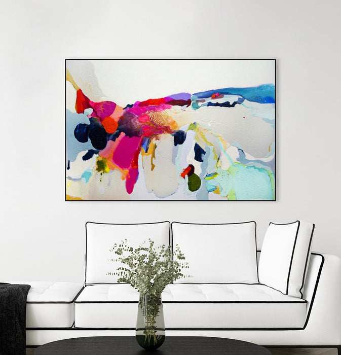 \"Reach In Out\" Canvas Framed Black 24x36 Wall Art