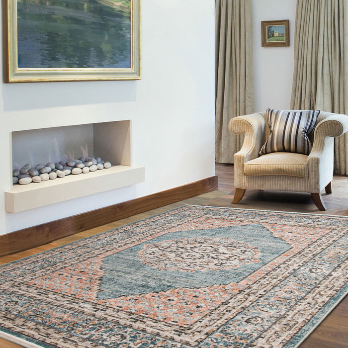 Zarita Blue Rug 6'7\" X 9'6\" Area Rug