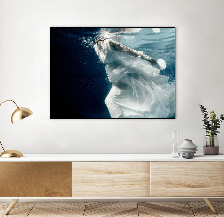 \"Approach\" Canvas Framed Black 32x24 Wall Art