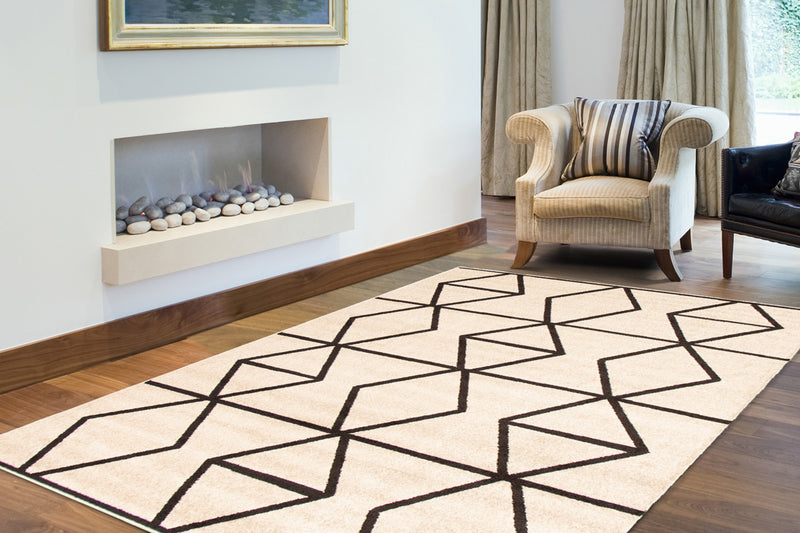 Anandi Ivory-Brown Area Rug - 3'11\" x 5'7\"