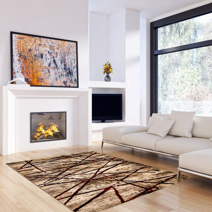 Cherokee Gold Area Rug - 3'11\" X 5'7\" 