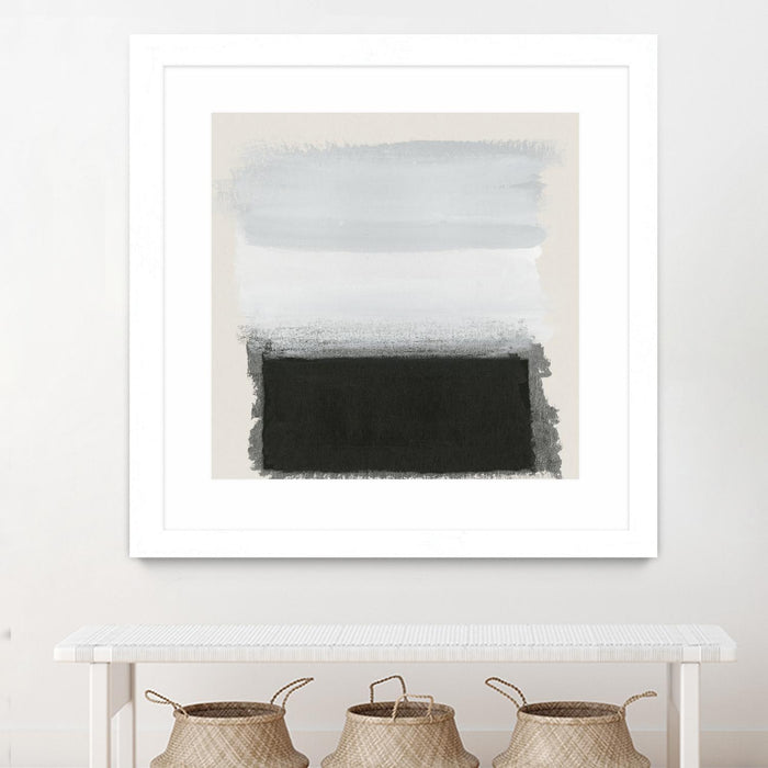 \"Star Night Interlude\" Matted and Framed White 36x36 Wall Art