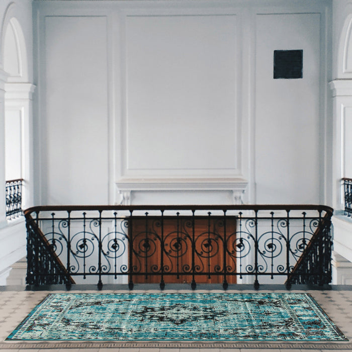 Chenta Aqua 5'3\" x 7'7\" Area Rug