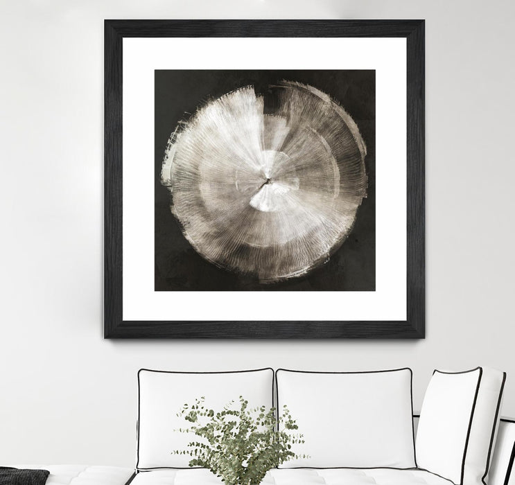 \"Touch Of Silver\" Matted and Framed Black 36x36 Wall Art