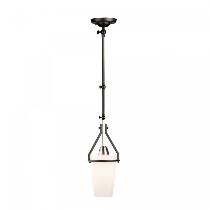 Brydon 1-Light Black Brushed Nickel Cylinder Wall Sconce Pendant