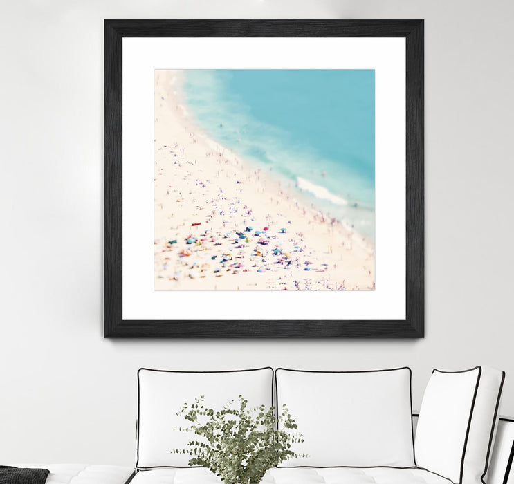 \"Beach Love\" Matted and Framed Black 36x36 Wall Art
