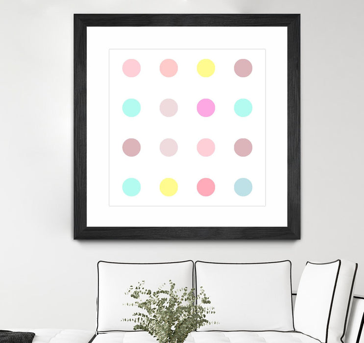 \"Pink Iv\" Matted and Framed Black 36x36 Wall Art