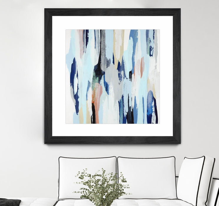 \"Creating Coastal\" Matted and Framed Black 36x36 Wall Art