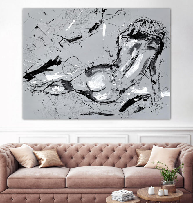 \"Nude Figure 3\" Giant Art 72x54 Wall Art