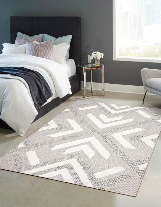 Tyisha Grey Area Rug - 6'7\" x 9'6\"