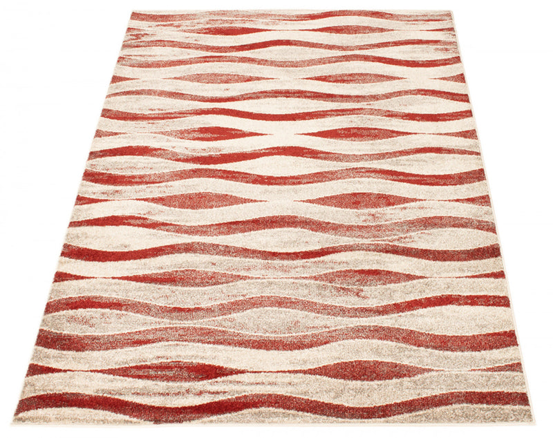 Arusha Ivory / Red 3'11\" x 5'7\" Area Rug
