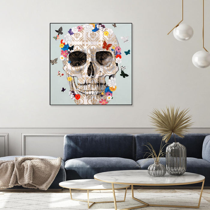 \"Party Favor\" Canvas Framed Black 20x20 Wall Art