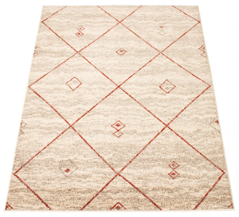 Grande Ivory/Red 7'10\" X 10'2\" Area Rug