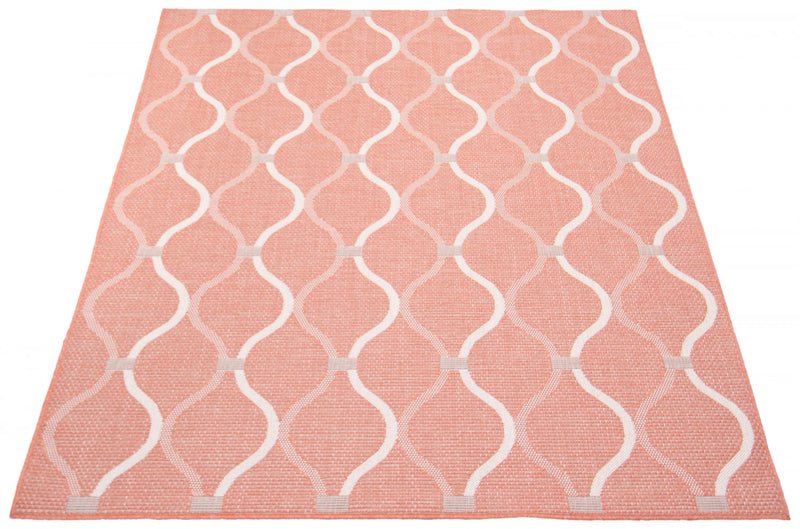 Neisha Abstract Coral Rug 6'7\" X 9'6\" Area Rug