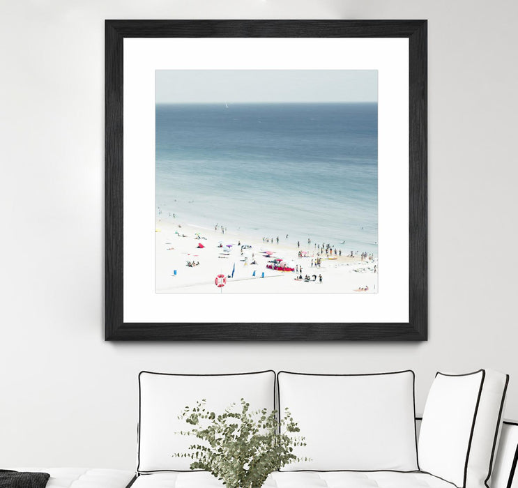 \"Sesimbra Ii\" Matted and Framed Black 30x30 Wall Art