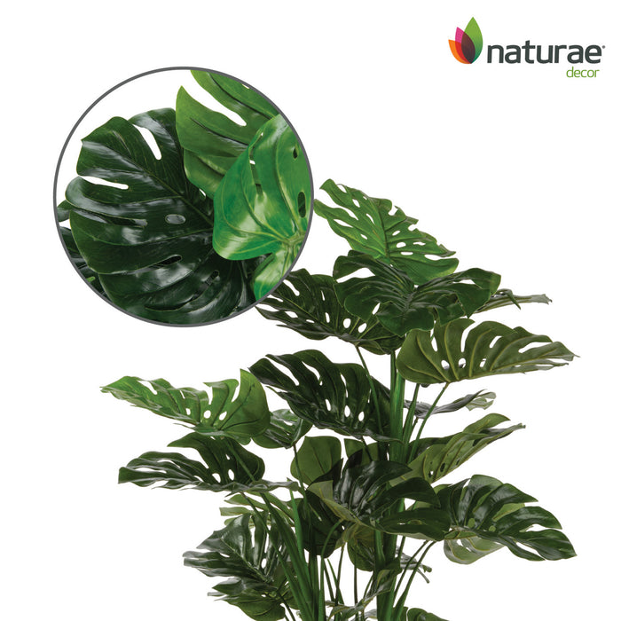 Artificial 47\" Monstera In Black Pot