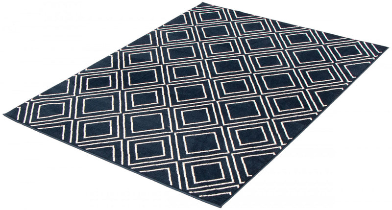 August Geod Navy-White 5'3\" x 7'3\" Area Rug