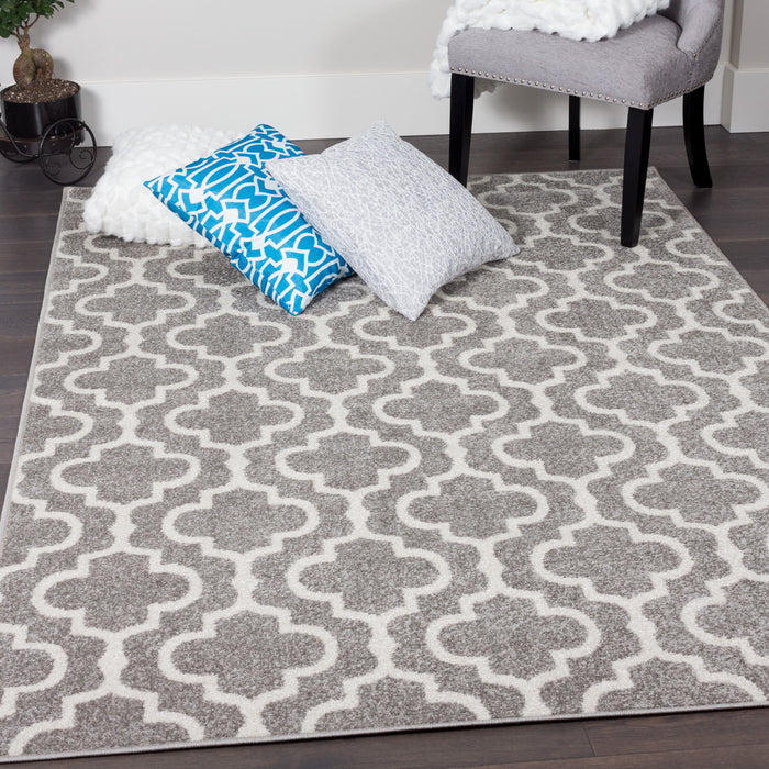 Lav Lat Grey 5x8 Area Rug